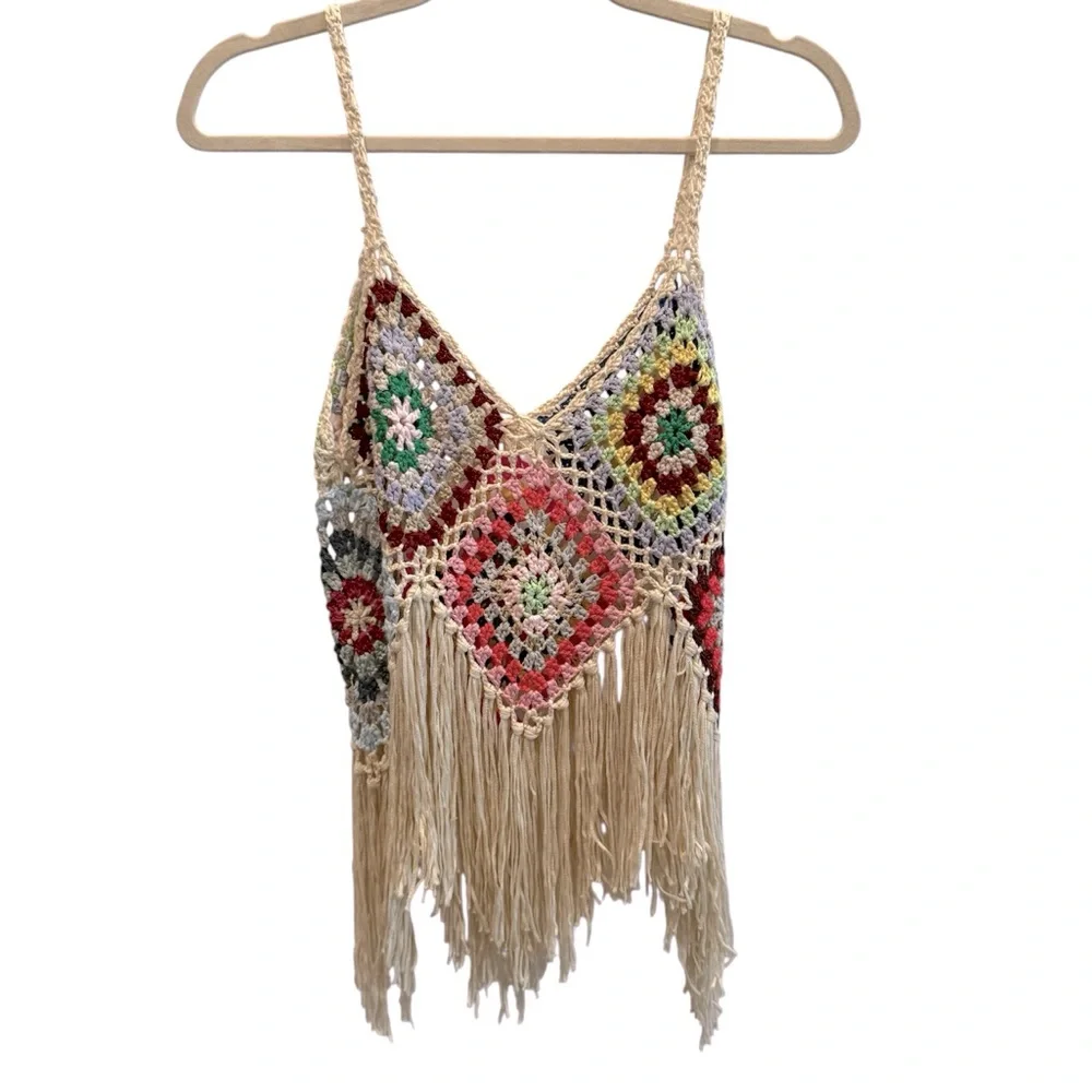 Boho Granny Square Crochet Tank - Picture 3 of 4
